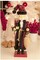 Traditional Wooden Nutcracker 14 Inch White Vintage Santa Festive Christmas Décor for Shelves and Tables